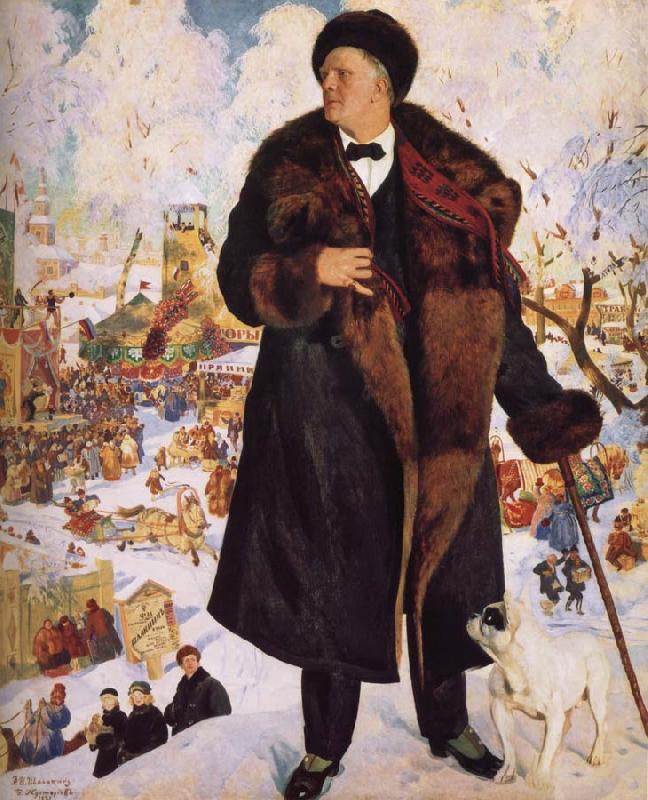 Boris Kustodiev Portrait of Fyodor Chaliapin oil painting image